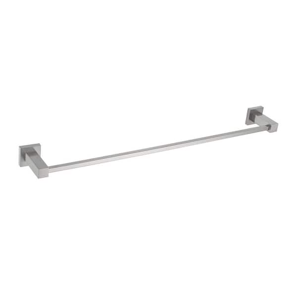 Bathroom Accessories 23.62 in. Wall Mounted Towel Bar in Brushed Nickel