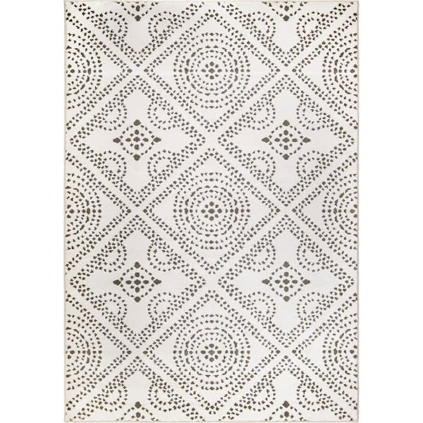 Orian Rugs My Texas House Saltillo White Indoor 9 ft. x 13 ft. Area Rug