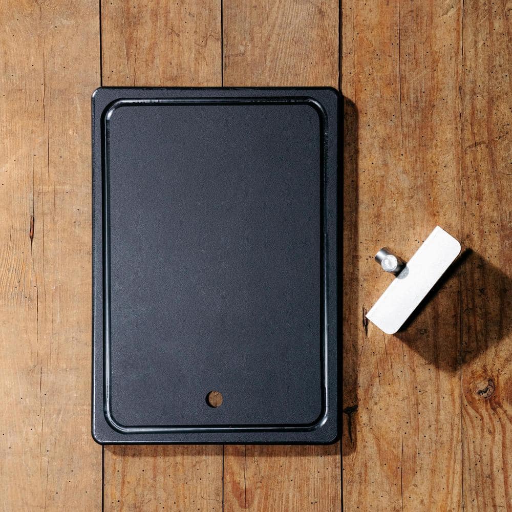 Black Poly Lumber and Stainless Steel Outdoor Tray