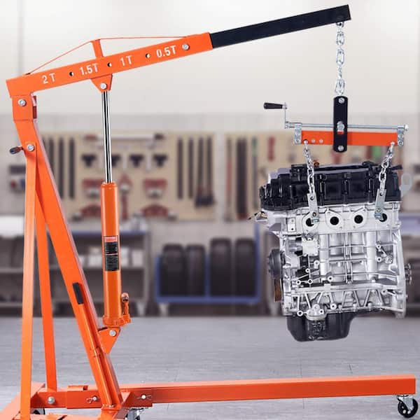 SKYSHALO Hydraulic Long Ram Jack 8 Ton Engine Hoist Cylinder with