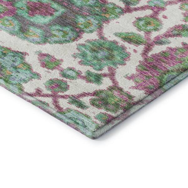 Mayfield Premium Machine Washable Abstract AMF2187 Mint 9 ft. x 12 ft. Area Rug