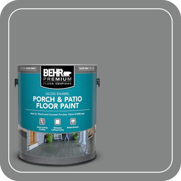 1 gal. #PFC-63 Slate Gray Gloss Enamel Interior/Exterior Porch and Patio Floor Paint