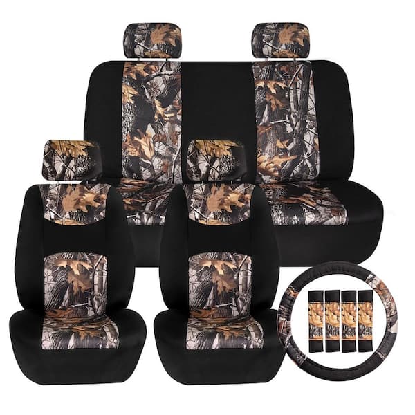 FH Group Buck59 47 in. x 1 in. x 23 in. Hunting Inspired Print Trim Seat Covers - Combo Full Set