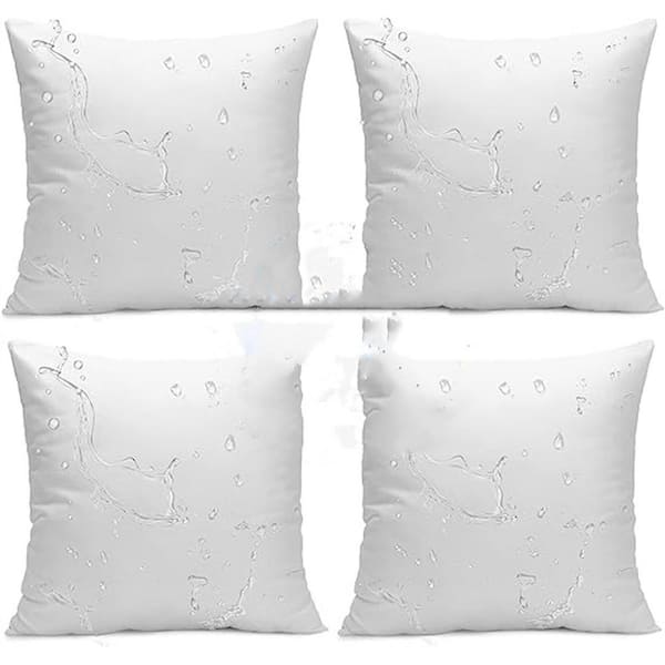 Outdoor 20 in. x 20 in. Pillow Inserts Set of 4 Water Resistant Throw Pillow Inserts Hypoallergenic Pillow Insert