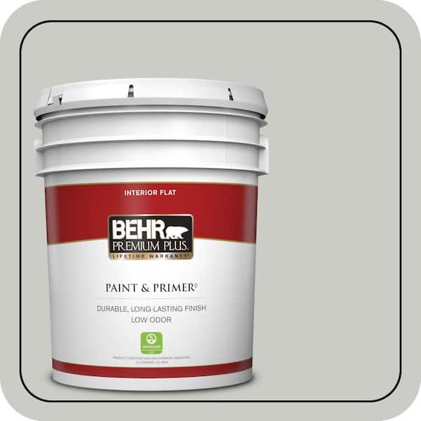 BEHR PREMIUM PLUS 5 gal. #PPF-16 Paving Stones Flat Low Odor Interior Paint & Primer