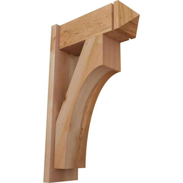 Ekena Millwork 8 in. x 32 in. x 20 in. Westlake Arts and Crafts Smooth Western Red Cedar Outlooker