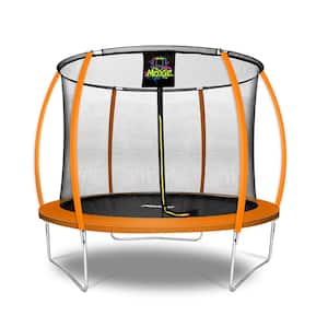 Machrus Moxie 10 ft. Orange PumpkinShaped Outdoor Trampoline Set with Premium TopRing Frame Safety Enclosure