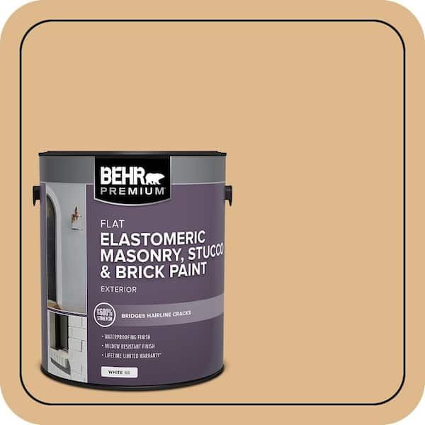 1 gal. #MS-28 Moccasin Elastomeric Masonry, Stucco and Brick Exterior Paint