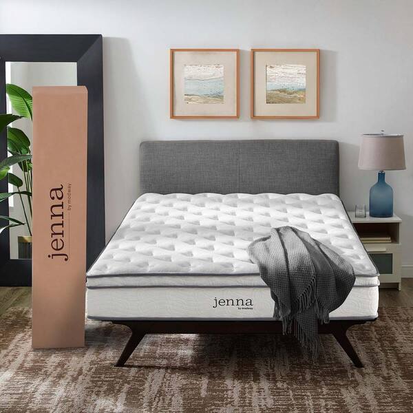 MODWAY Jenna 8in. Medium Innerspring Pillow Top King Mattress MOD6136