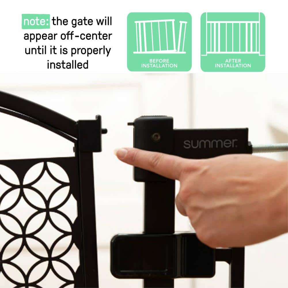 Doorway 48 in. W Series Gate in Black for Baby and Pet
