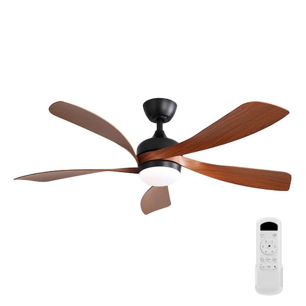 Avex 52 in. Smart Indoor Black Standard Ceiling Fan with Remote Control and Dimmable Integrated LED