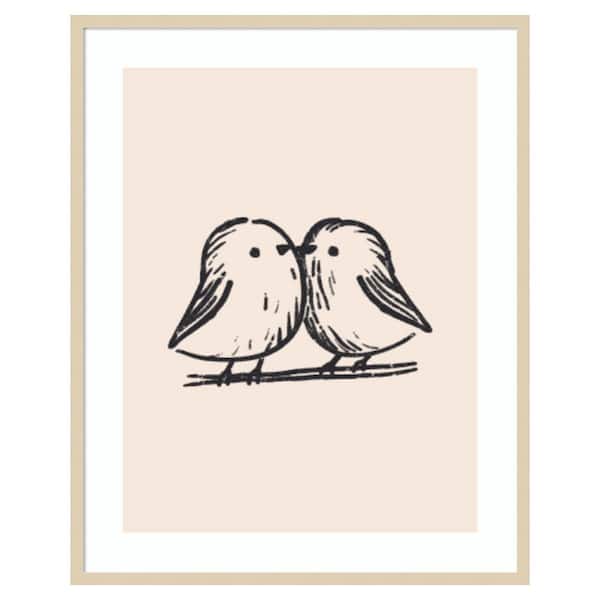 Amanti Art Tiny Birds by Treechild 1-Piece Framed Giclee Animal Art Print 41 in x 33 in