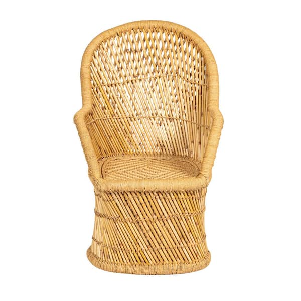 Beige Bamboo and Rope Chair
