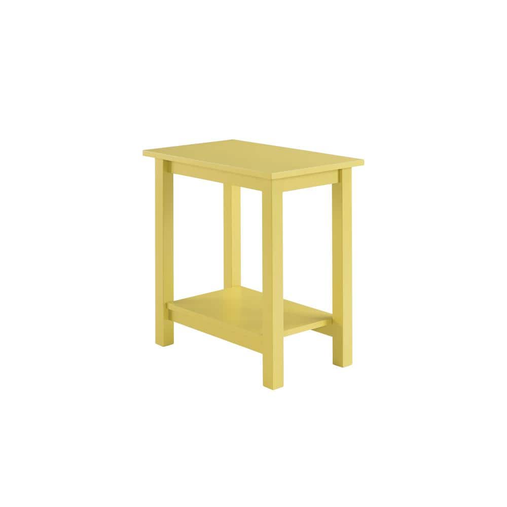 Boraam Landry Yellow Side Table 77413 - The Home Depot