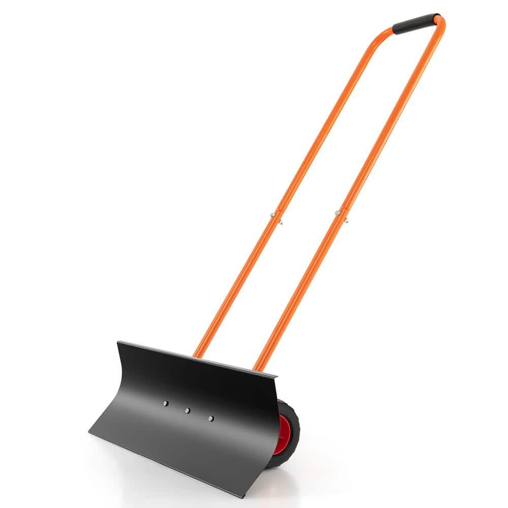 Costway 34 in. x 54 in. Metal Handle Bi-Metal Snow Shovel HCST00056 ...