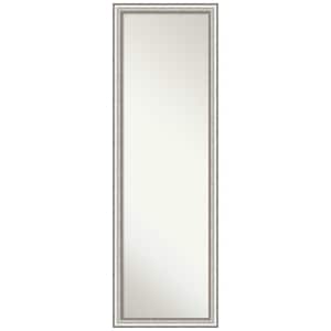 Non-Beveled Salon Silver Narrow 16.5 in. W x 50.5 in. H On the Door Mirror Full Length Mirror