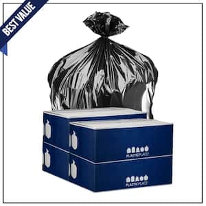 50 in. W x 60 in. H 64 Gal. 1.2 mil Black Toter Compatible Trash Bags 100-Case (4-Pack)