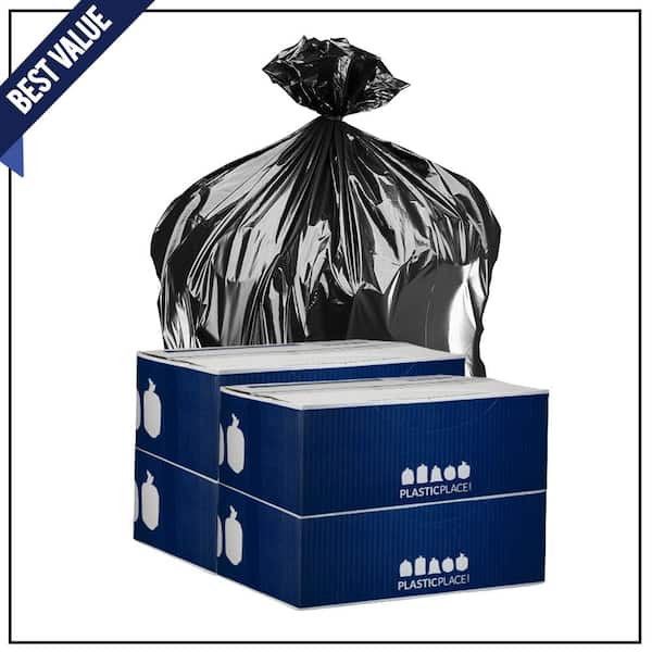 Plasticplace 64 Gallon Toter® Compatible Trash Bags 50 bags on rolls 