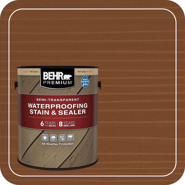 1 gal. #ST-135 Sable Semi-Transparent Waterproofing Exterior Wood Stain and Sealer