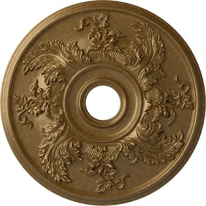 1-7/8 in. x 23-5/8 in. x 23-5/8 in. Polyurethane Acanthus Twist Ceiling Medallion, Pale Gold