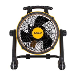 16 in. Yellow 3 Speed Benchtop and Hanging Drum Fan