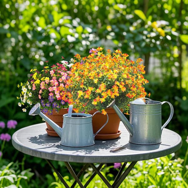 13.5 in Orange 12 Bundles Artificial Boxwood Fall Flowers for