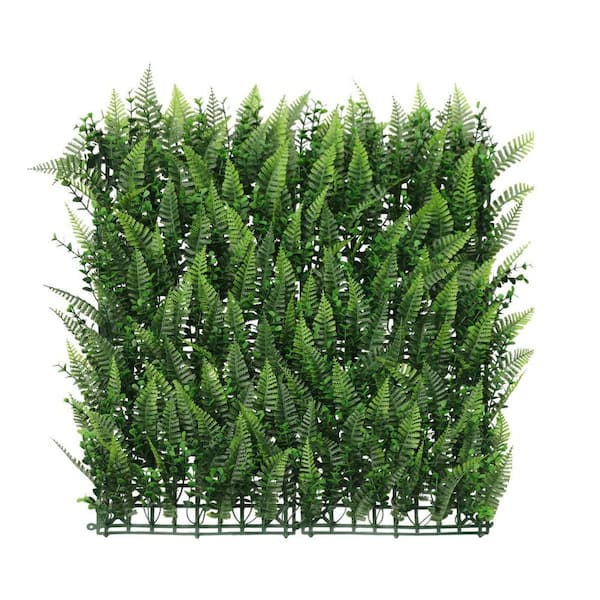 20 in. H x 20 in. W Plastic Artificial Ivy Faux Boxwood Hedge Privacy Garden Fence for Backyard Garden, 1-Pieces