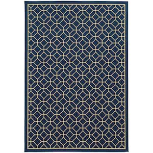 Sand Navy 9 ft. x 13 ft. Area Rug