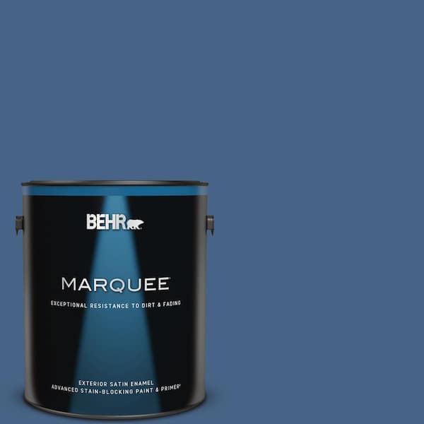 BEHR MARQUEE 1 gal. #PPU15-04 Mosaic Blue Satin Enamel Exterior Paint & Primer
