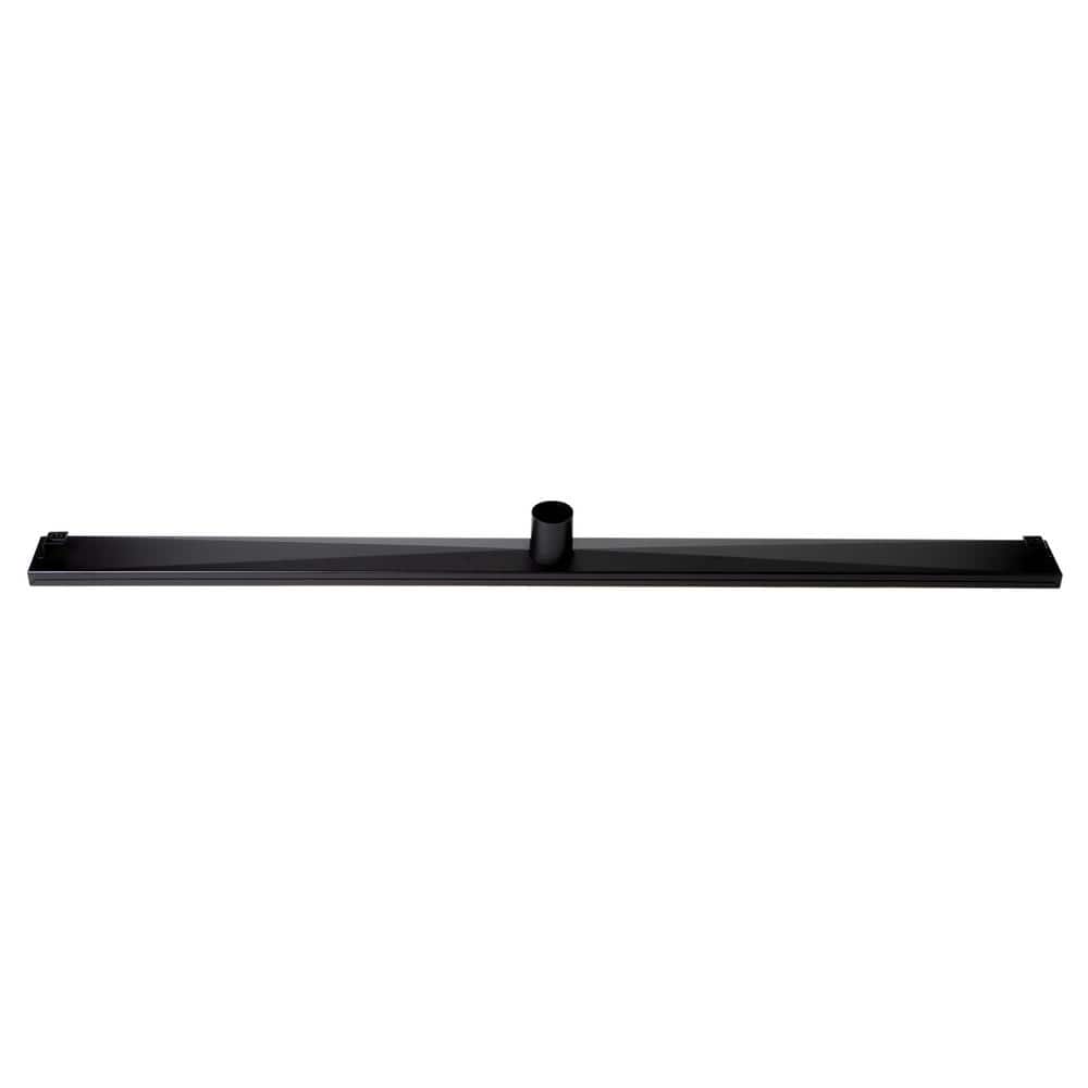 47.25" Black Matte Stainless Steel Linear Shower Drain