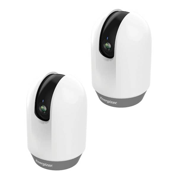 Energizer Wired 1080p HD Smart Pan and Tilt Indoor Standard Security Camera System (2-Pack)