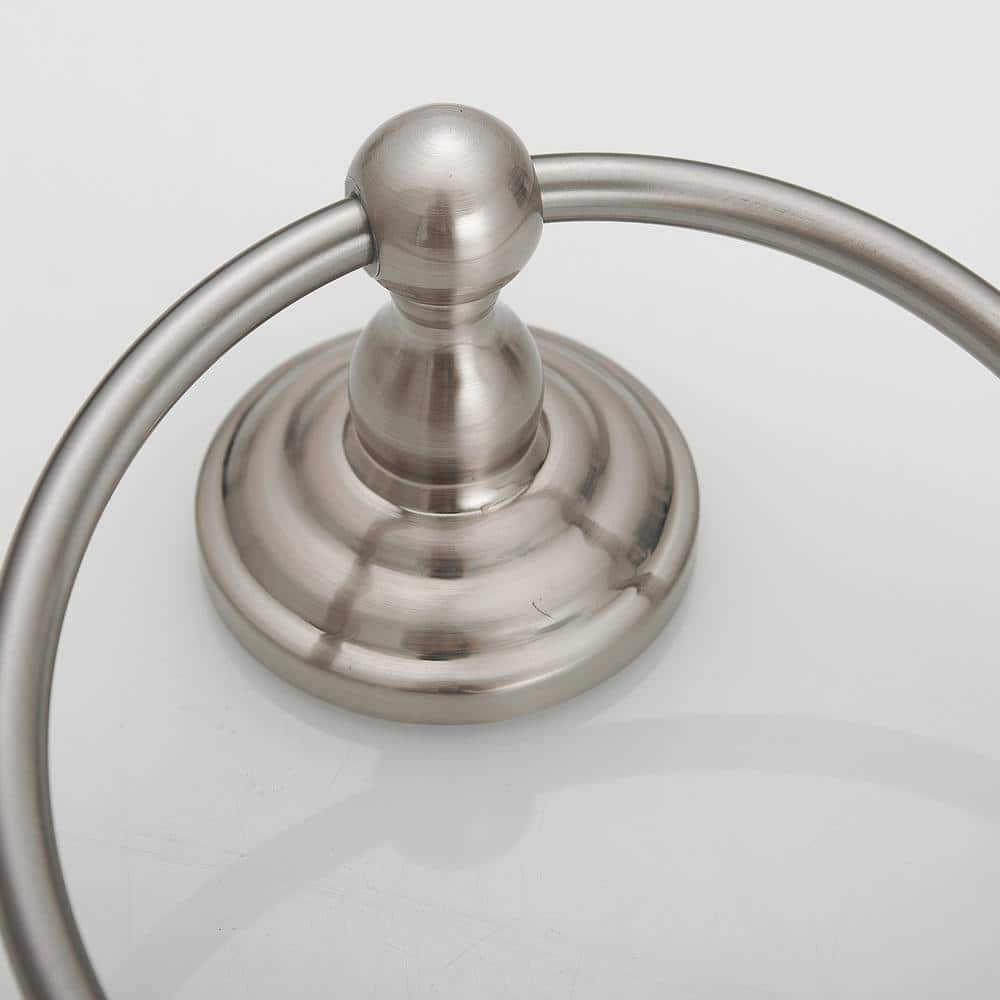 Brushed Nickel Wall Mounted Circular Towel Ring