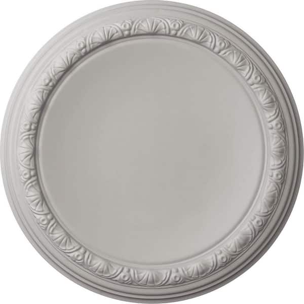 Ekena Millwork 19-1/2 in. x 1-3/4 in. Carlsbad Urethane Ceiling Medallion (Fits Canopies upto 14-1/4 in.) Hand-Painted Ultra Pure White