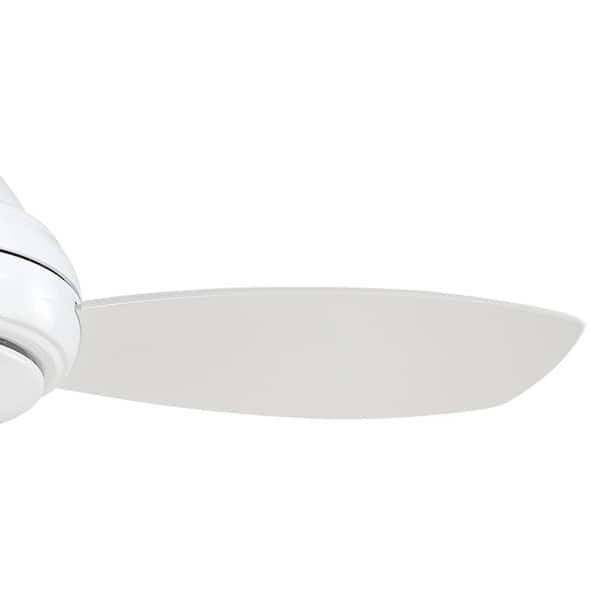 Minka Aire Concept I 44 In Integrated Led Indoor White Ceiling Fan With Light With Remote Control F516l Wh The Home Depot