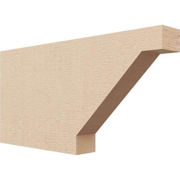 Ekena Millwork 2-in. x 8-in. x 16-in. Burlington Woodgrain, Primed Tan Timberthane Polyurethane Rafter Tail Brace