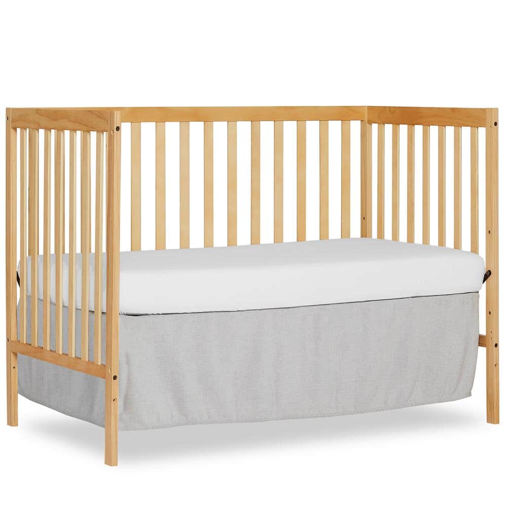 Natural Pinewood 5-in-1 Convertible Crib with Adjustable Mattress Support