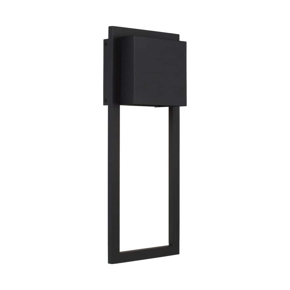 Nate 20 in. Black Outdoor Hardwired Wall Lantern Sconce with No Bulbs Included price history on PriceWatchPro