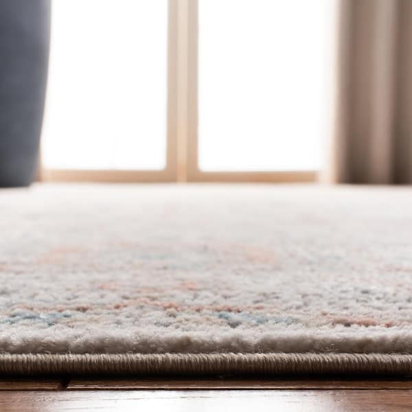 SAFAVIEH Oregon Gray/Ivory 9 ft. x 12 ft. Distressed Border Area