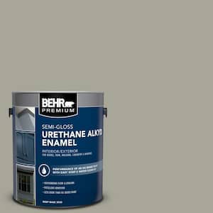 1 gal. #N370-4A Historical Gray Urethane Alkyd Semi-Gloss Enamel Interior/Exterior Paint