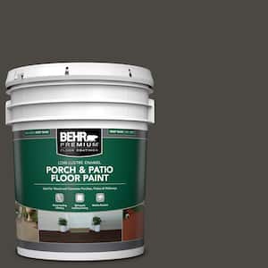 5 gal. #PPU24-01 Black Mocha Low-Lustre Enamel Interior/Exterior Porch and Patio Floor Paint