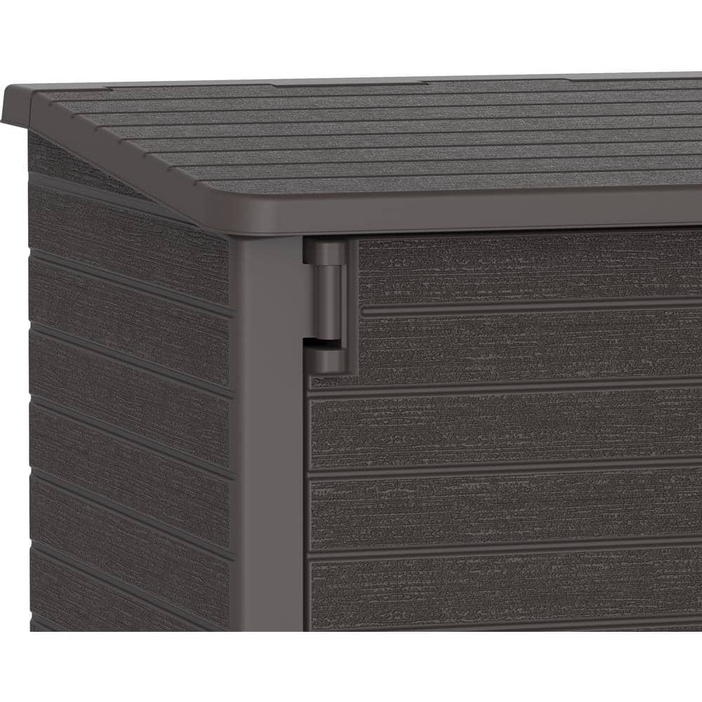 Brown Polypropylene Resin Outdoor Storage Shed with Lockable Doors