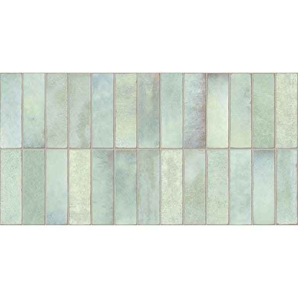 Giorbello Spanish Artis Sage 12 in. x 24 in. Glazed Porcelain Wall