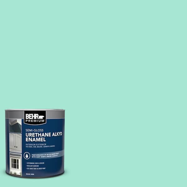 BEHR PREMIUM 1 qt. #480A-2 Botanical Tint Semi-Gloss Enamel Urethane Alkyd Interior/Exterior Paint