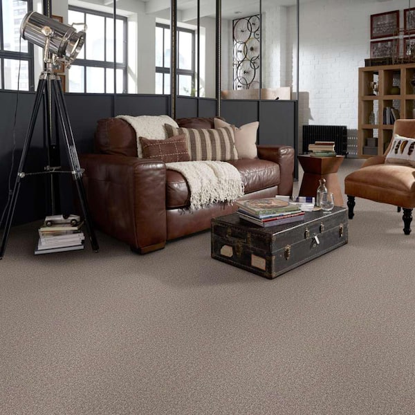 Palmdale I - Sunwashed Sage - Green 17.6 oz. Polyester Texture Installed Carpet