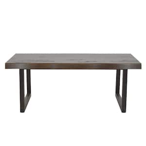 Jennings 48 in. Cherry/Ebony Large Rectangle Wood Coffee Table with Live Edge