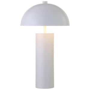York 27 in. Matte White Table Lamp with Metal Shade