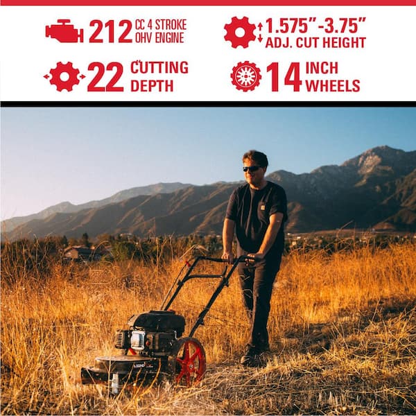 Legend Force 22 in. 173 cc Gas Walk Behind String Trimmer/Mower