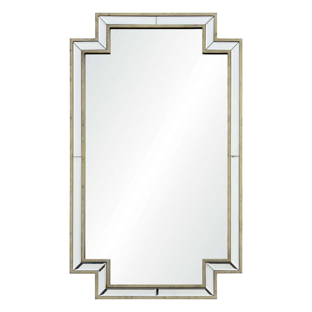 NOTRE DAME DESIGN Medium Rectangle Antique Champagne Silver Classic Mirror (40 in. H x 24 in. W
