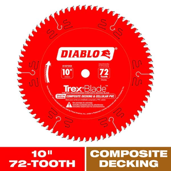 DIABLO TREXBlade 10 in. x 72-Tooth Composite Material/Plastics Circular Saw Blade
