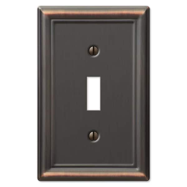 AMERELLE Bronze 1-Gang Toggle Wall Plate (1-Pack)